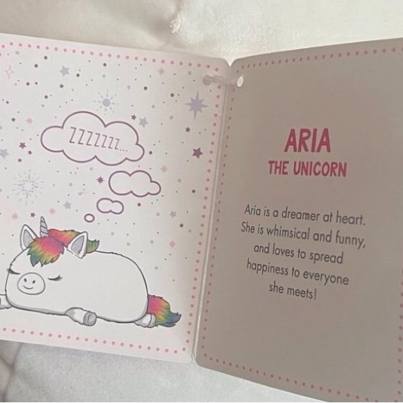 ARIA 🦄 Unicorn Laying Hugmees Original Squishmallow By Kellytoy NWT - Picture 4 of 5